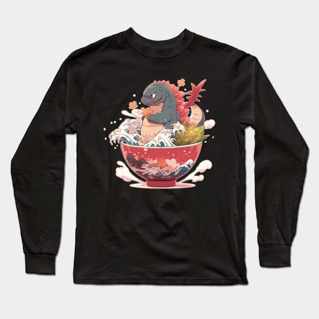 Godzilla - Gojira Ramen Long Sleeve T-Shirt by Seraphine